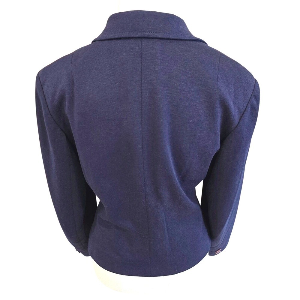 Vtg 60s BUTTE‎ KNIT Navy Blazer WPL 5442 Purple Bullseye Buttons MCM Career M - Picture 3 of 7